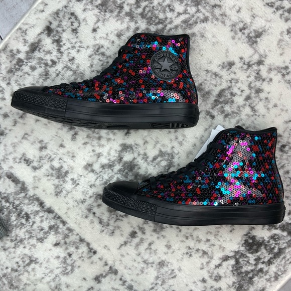 NIB Converse CTAS HI sequined women’s sneakers - Picture 5 of 8